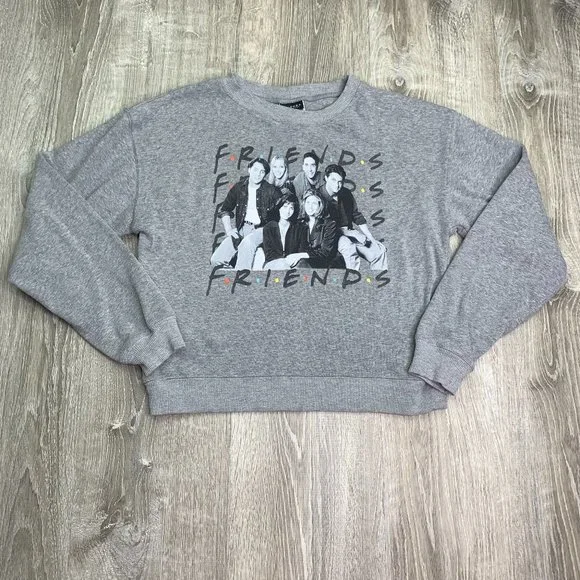 FRIENDS Tops Friends Long Sleeve Cropped Sweater Rachel Monica